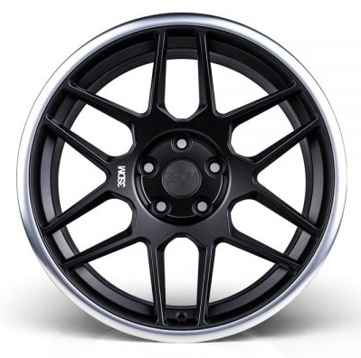 NEW 18" 3SDM 0.09 ALLOY WHEELS IN SATIN BLACK WITH POLISHED LIP WITH DEEPER CONCAVE 9.5" REAR et42/40